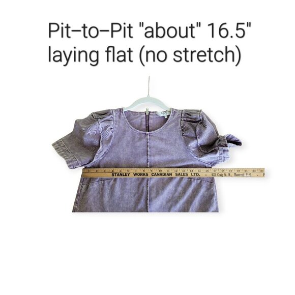 Sea New York Idun Denim Puff-Sleeve Top Lilac | Size 0 Kristen Bell–Inspired - Picture 9 of 12